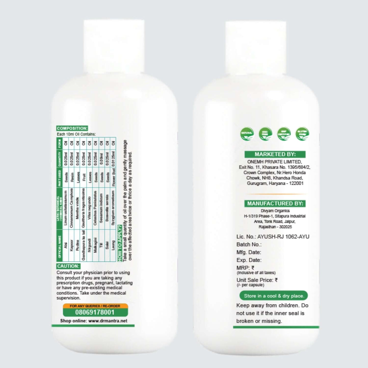 Dr Mantra Herbal Joint Pain Relief Oil| 50ml