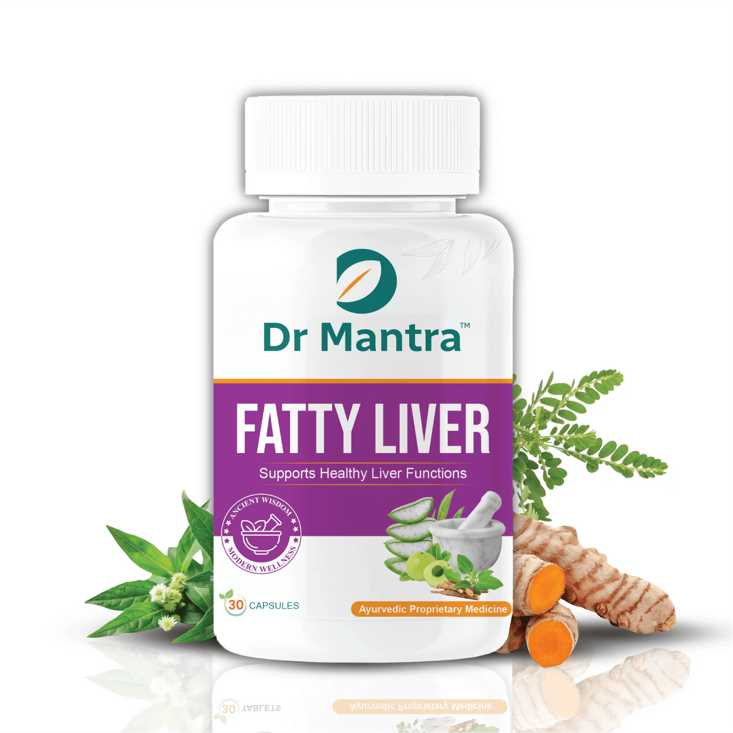 Dr Mantra Ayurvedic Fatty Liver Capsules for Healthy Liver| 30 Capsules