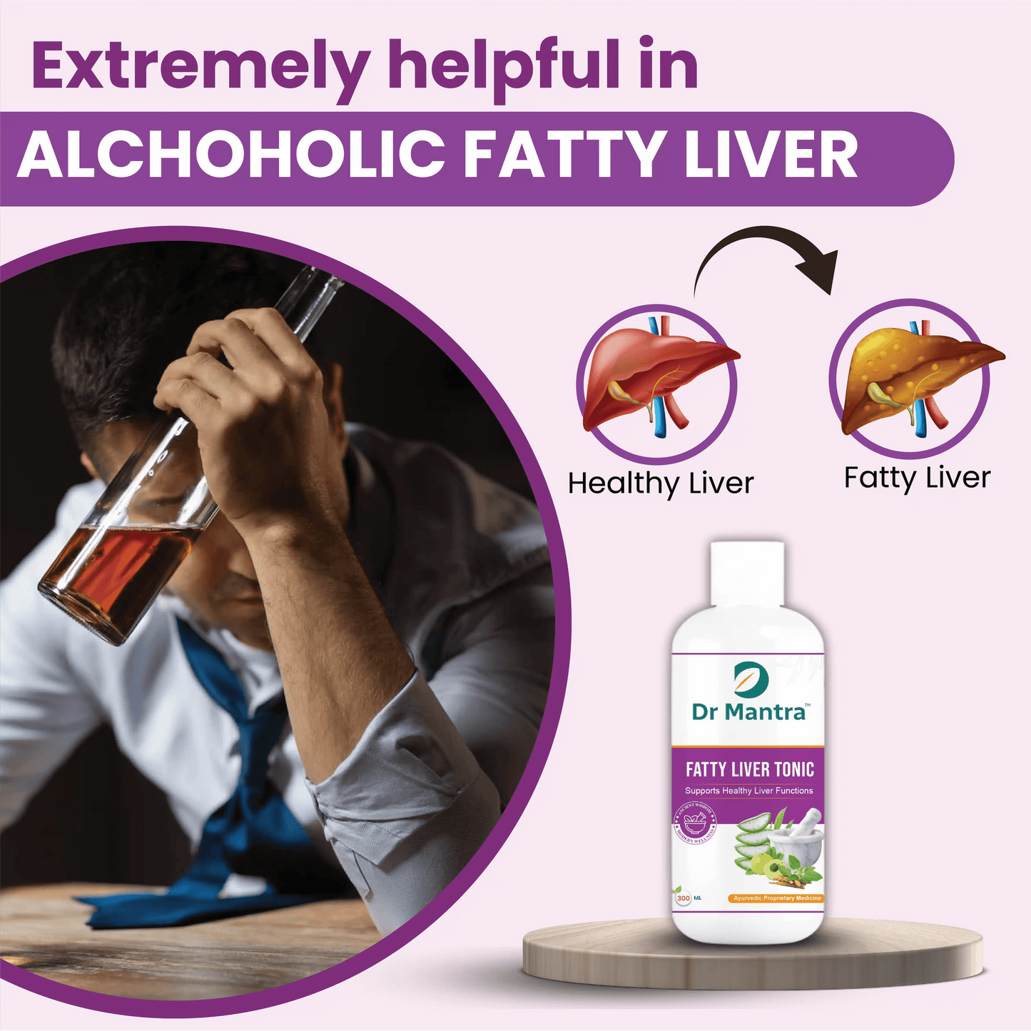 Dr Mantra Ayurvedic Fatty Liver Tonic for Healthy Liver| 300ml