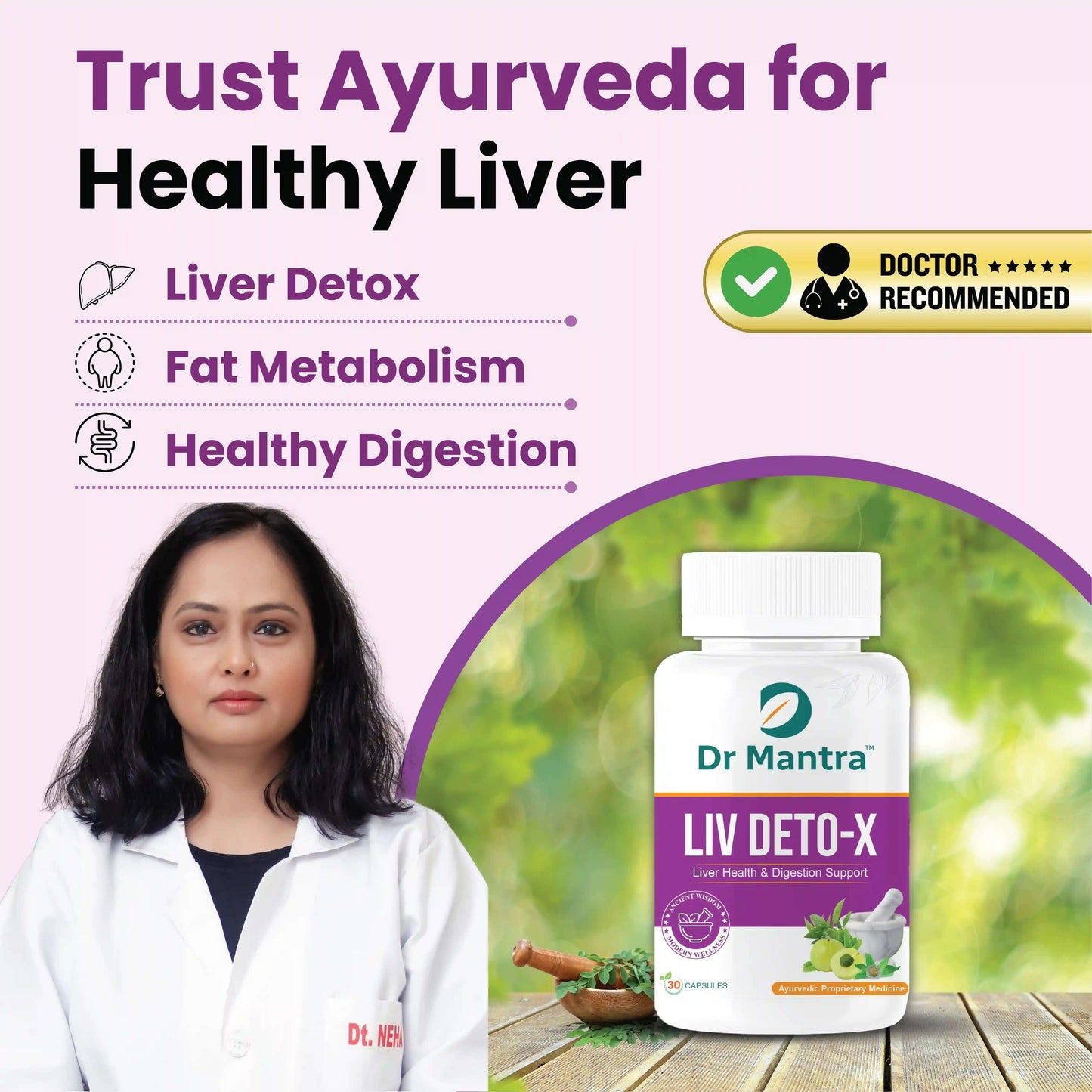 Dr Mantra Liver Detox Capsules for Liver Detox & Overall Liver Health| 30 Capsules