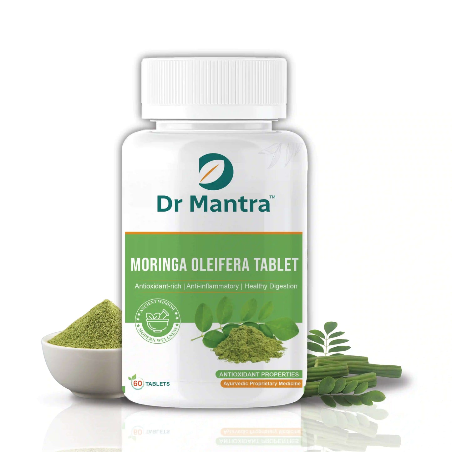 Dr Mantra Moringa Daily Superfood for Healthy Digestion & Weight Loss| 60 Tablets