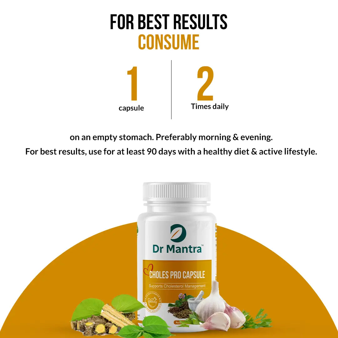 Dr Mantra Choles Pro Capsule to Manage Cholesterol | 30 Capsules