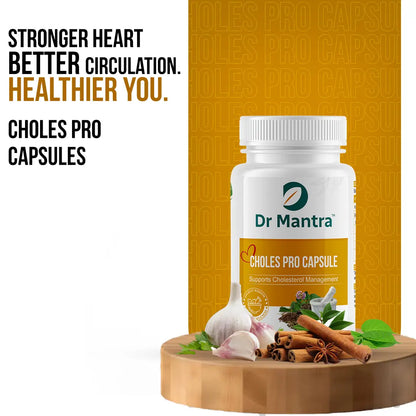 Dr Mantra Choles Pro Capsule to Manage Cholesterol | 30 Capsules