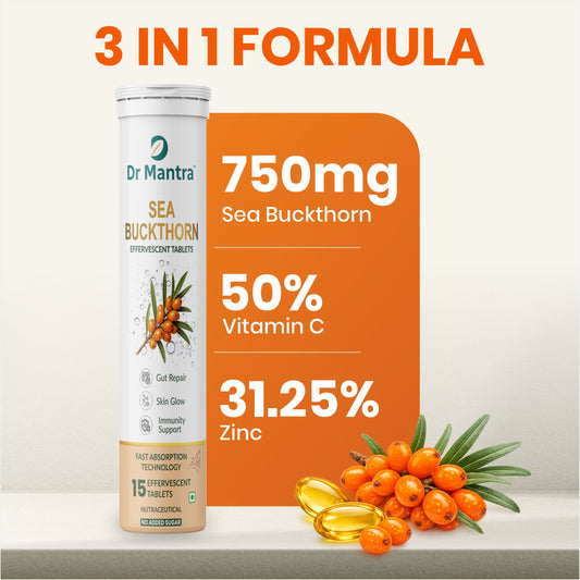 Sea Buckthorn Effervescent Tablets with Vitamin C & Zinc