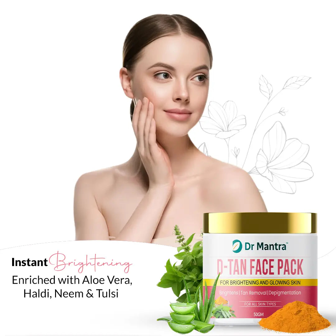 Dr Mantra D-Tan Face Pack for Skin Brightening | 50gm