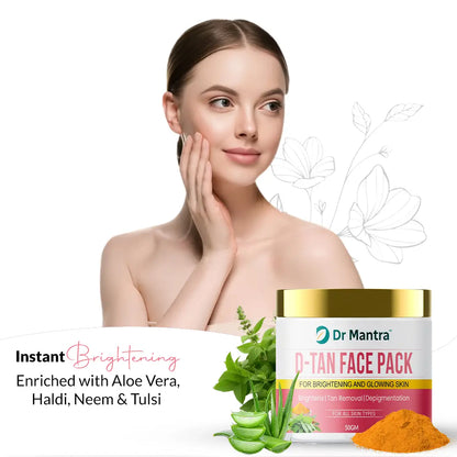 Dr Mantra D-Tan Face Pack for Skin Brightening | 50gm