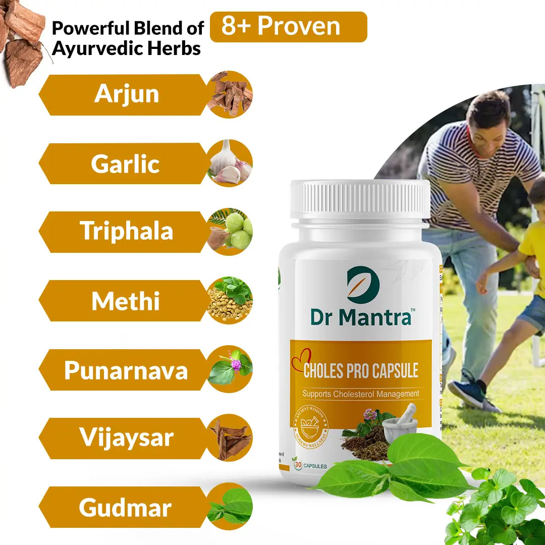 Dr Mantra Choles Pro Capsule to Manage Cholesterol | 30 Capsules