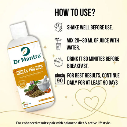 Dr Mantra Choles Pro Juice to Manage Cholesterol | 500 ml