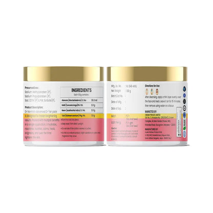 Dr Mantra D-Tan Face Pack for Skin Brightening | 50gm