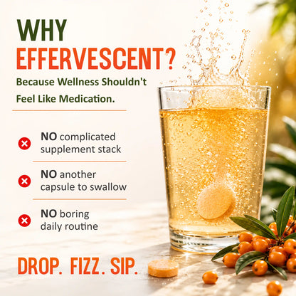 Sea Buckthorn Effervescent Tablets with Vitamin C & Zinc