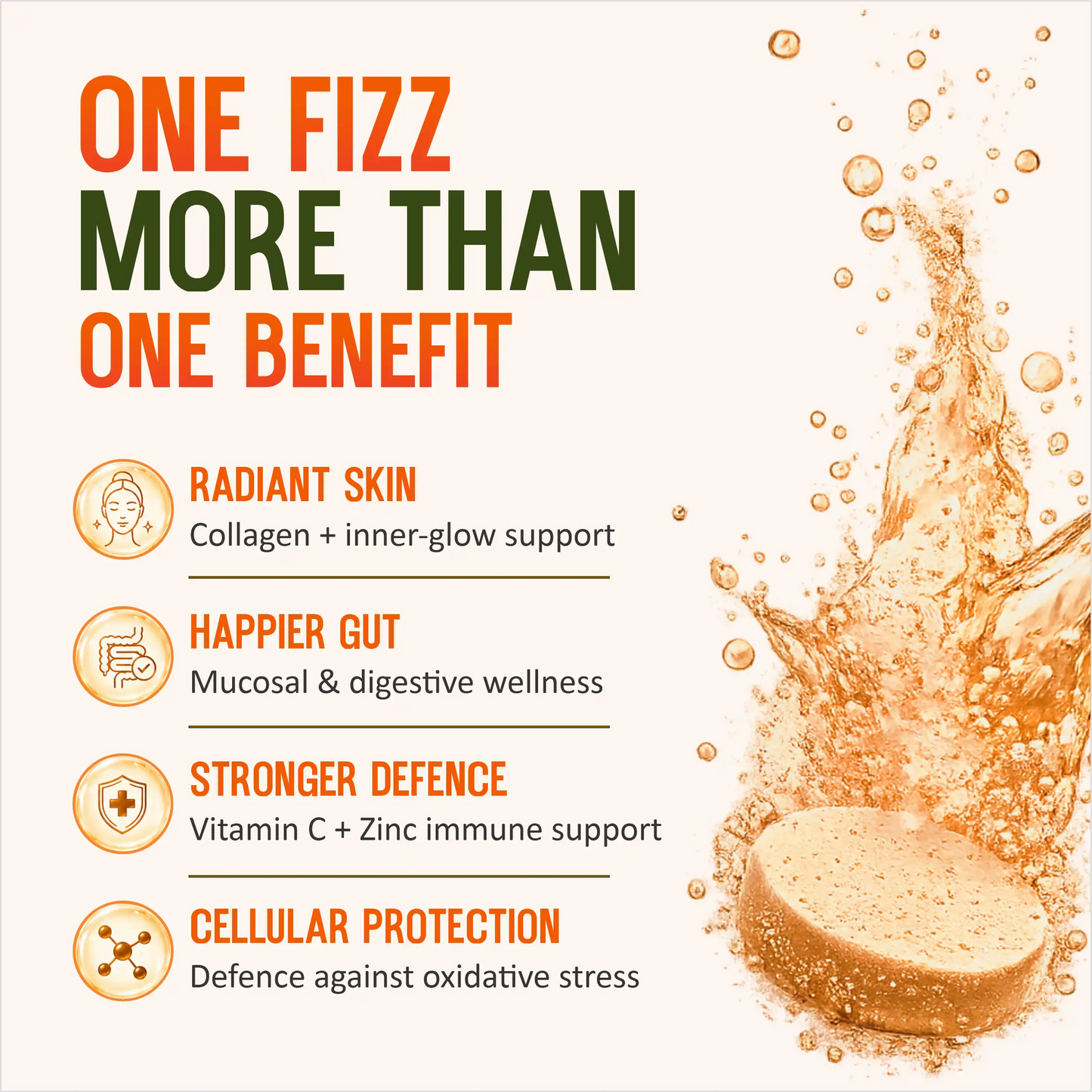 Sea Buckthorn Effervescent Tablets with Vitamin C & Zinc