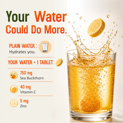 Sea Buckthorn Effervescent Tablets with Vitamin C & Zinc