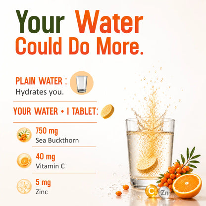 Sea Buckthorn Effervescent Tablets with Vitamin C & Zinc