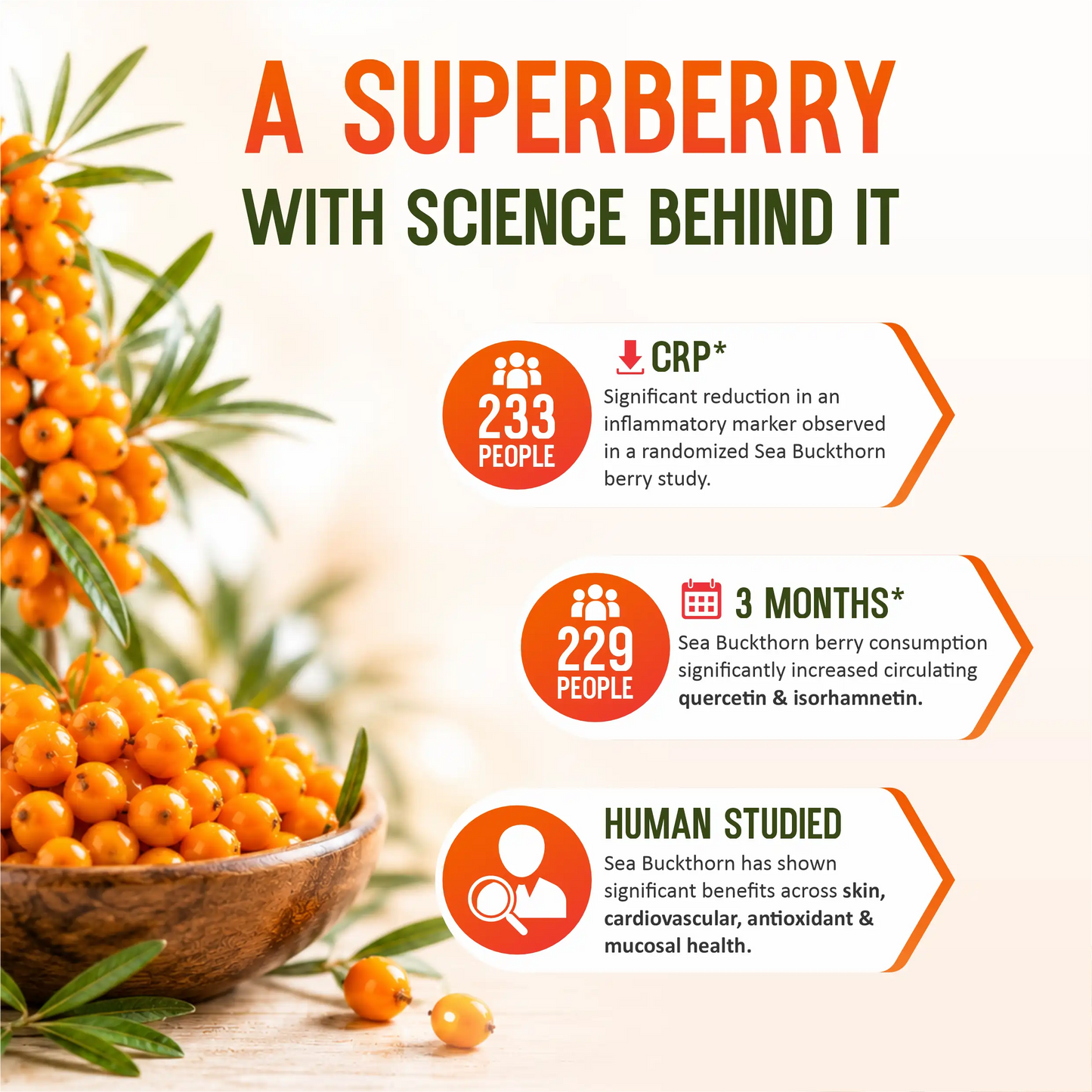 Sea Buckthorn Effervescent Tablets with Vitamin C & Zinc