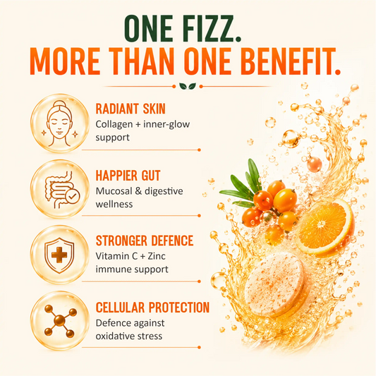 Sea Buckthorn Effervescent Tablets with Vitamin C & Zinc