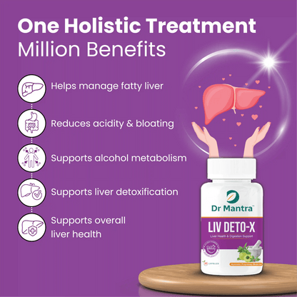 Dr Mantra Liver Detox Capsules for Liver Detox & Overall Liver Health| 30 Capsules