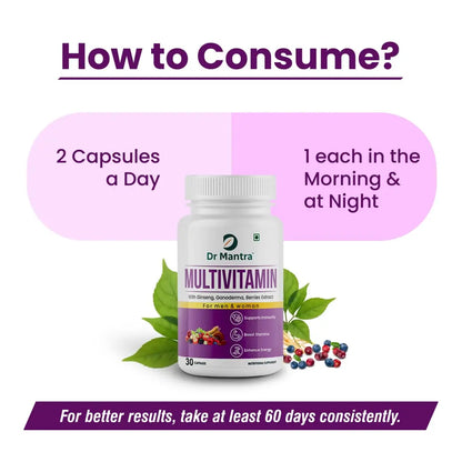 Dr Mantra Multivitamin Capsules for Men & Women | 30 Capsules